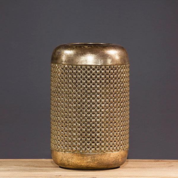 XL MESH GOLD CANDLE HOLDER