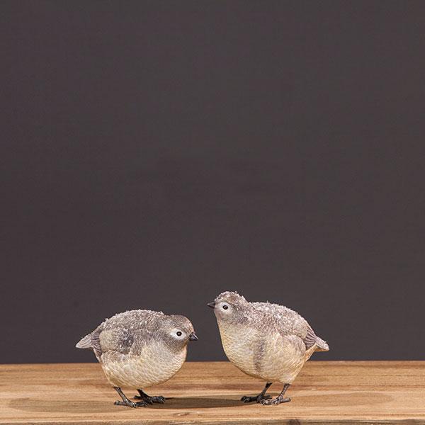 S/2 BROWN QUAILS