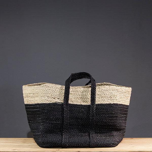 S/3 BLK JUTE SQR BASKETS